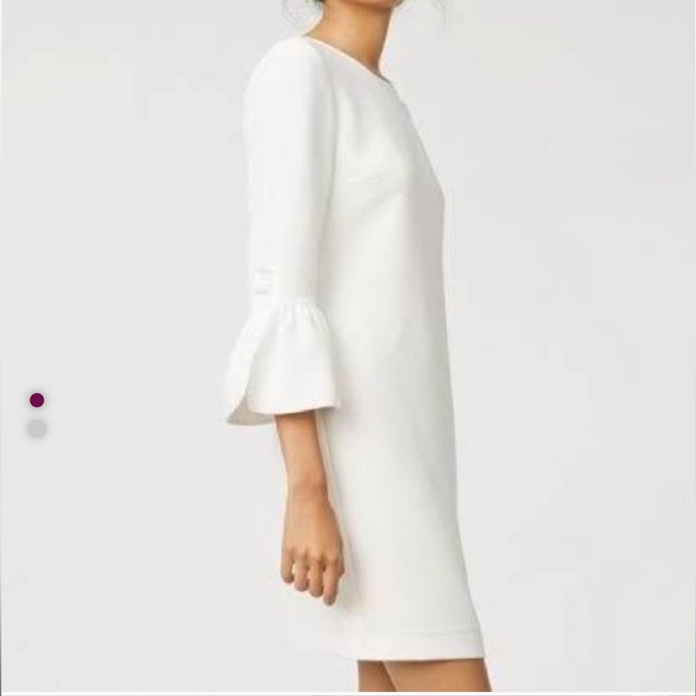 Club Monaco White Sheath Dress with Bell Sleeves